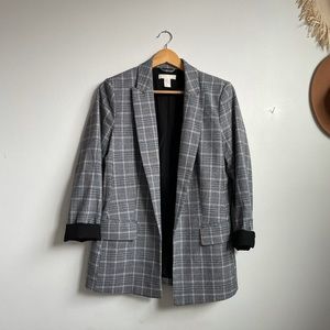 H&M blazer size 8 plaid